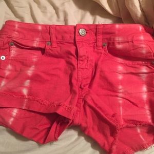 American eagle Pink tie dye shorts