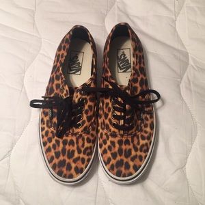Leopard print vans