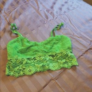 Lime green bralette