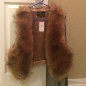Faux fur vest