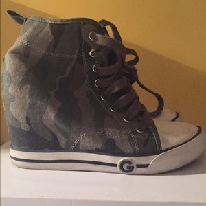 Fatigue Print Sneaker Wedges
