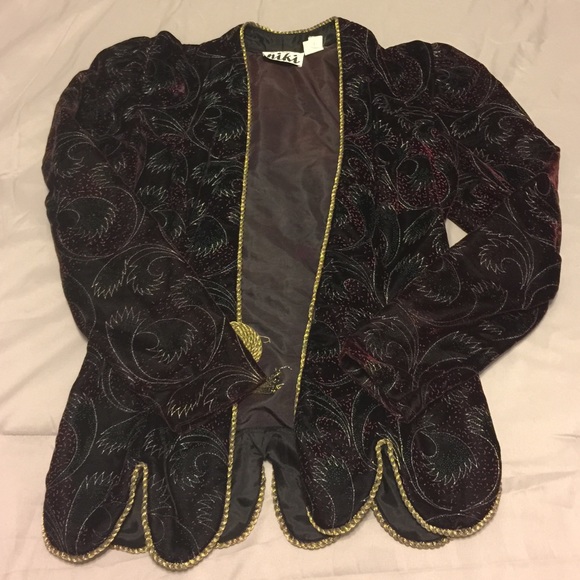 Vintage Velvet Embroidered Jacket
