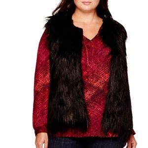 Black Faux Fur Vest for Ema - Cyber Monday Deal