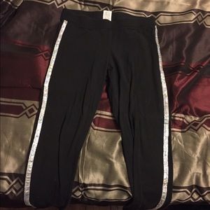 PINK Victoria Secret leggings with sequin strip