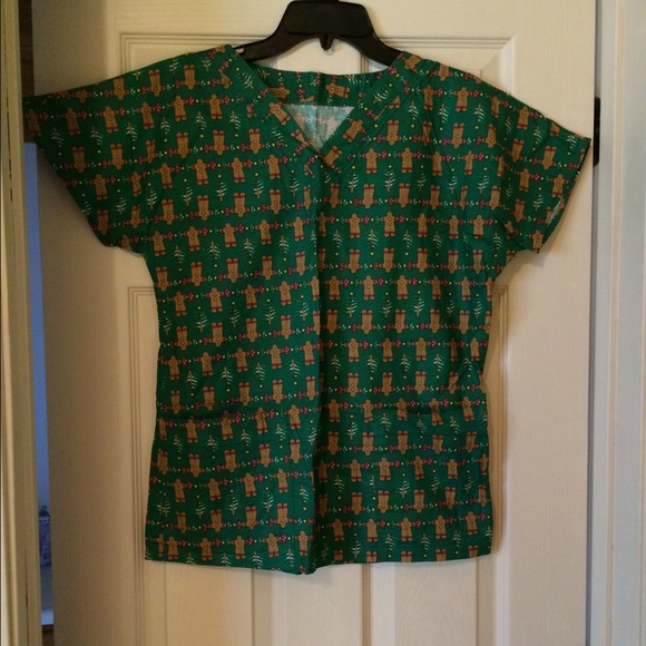 Holiday Scrub Top