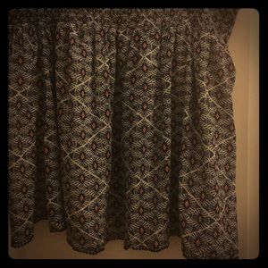 Blue and Red Patterned Skirt