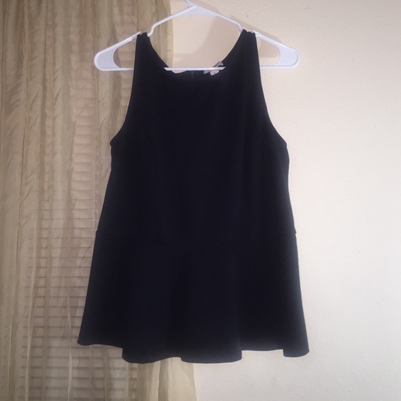 Black peplum top