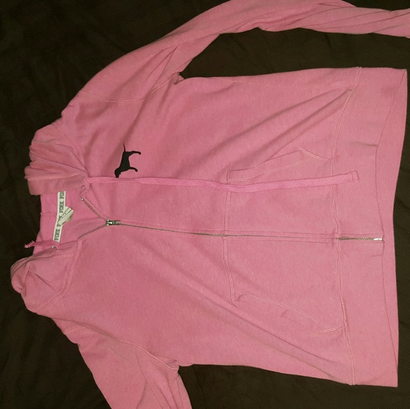 Vs pink zip up jacket and pants sz. L