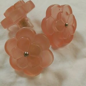 Pink Flower dresser knobs