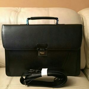 Kenneth Cole Saffiano Flapover Double-Gusset Bag