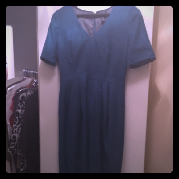 JCrew Super 120s Suiting Dress in Blue
