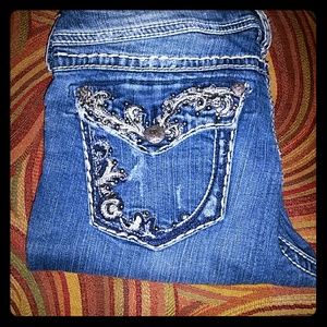 Silver boot cut jeans