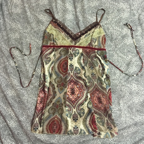 Dolled Up Sequin and Satin embellished tank top