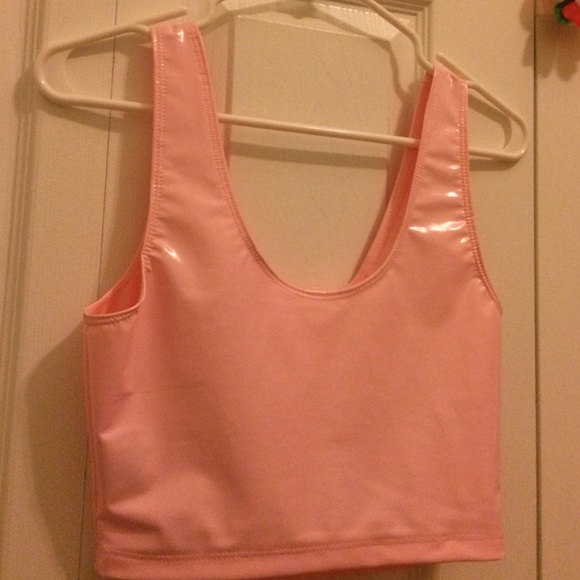 American apparel vinyl crop tank