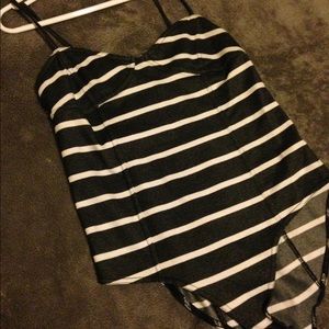 Forever 21 navy/white leotard top