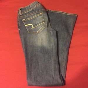 American Eagle kick boot jeans.