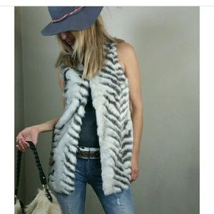Faux fur vest