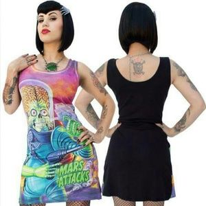 Kreepsville 666 Mars Attacks Alien 90s Tank Dress