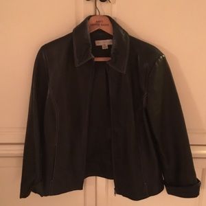 Black leather jacket size s