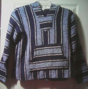 blue drug rug/baja hoodie