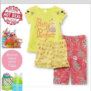 🆕😍 Toddler Girl's Pajama Shirt Pants & Shorts