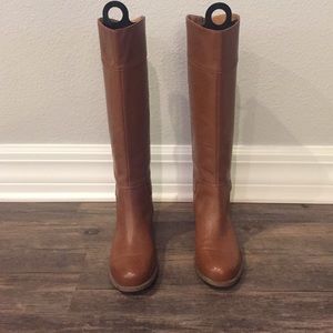 Tan nine west riding boot