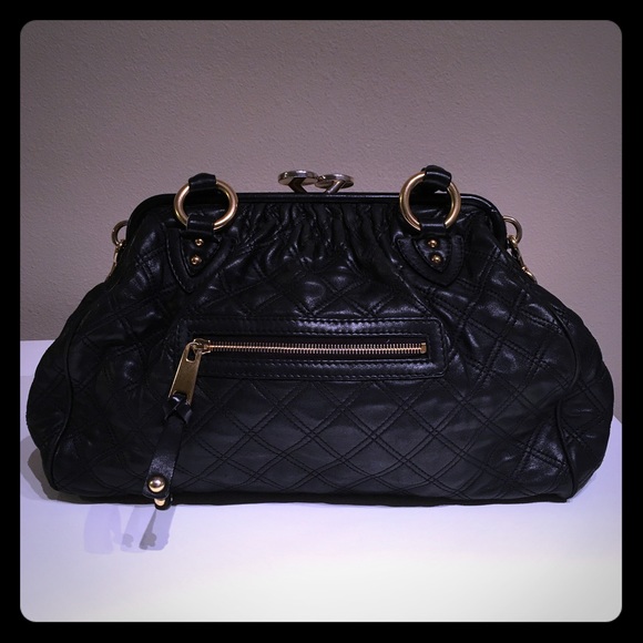 Marc Jacobs Stam in Black Leather/Gold Hardware