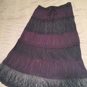 RESERVED Lapis Boho Skirt