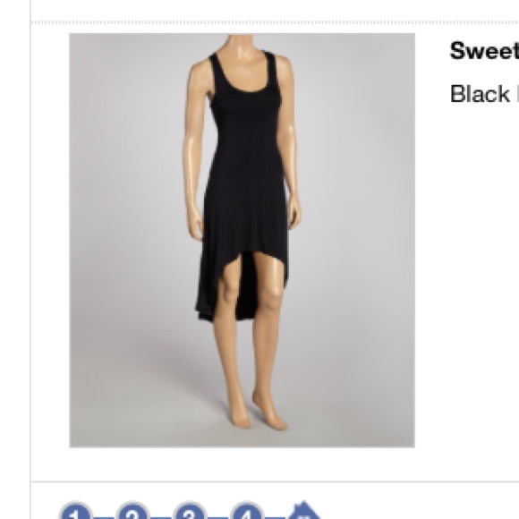 Black hi-low tank dress new