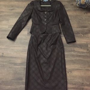Beautiful Brown Antonio Melani pencil skirt suit