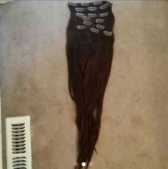 Brown  human hair extensions