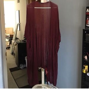 Burgundy Brandy Melville Cardigan