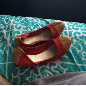 Textured scrunch ballerina flat