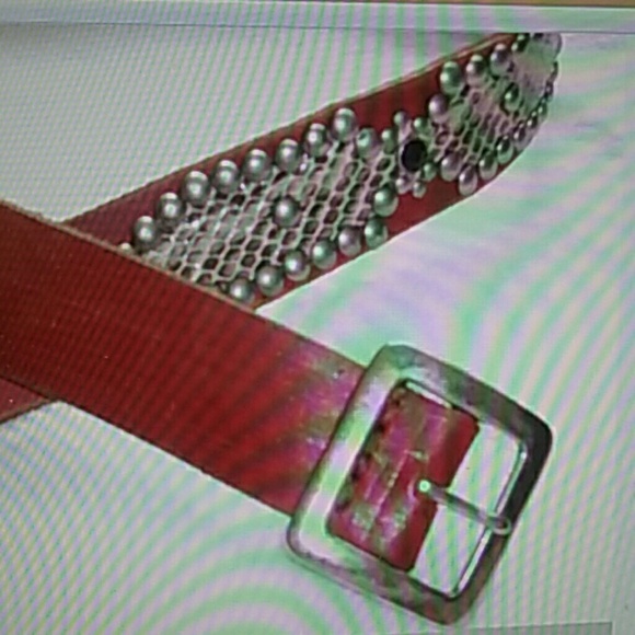 New Red leather Belt main image 4
