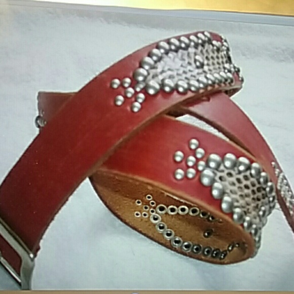 New Red leather Belt
