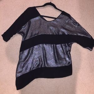Black and silver top