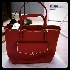 Michael kors specchio jetset large pocket tote