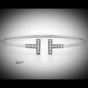 T bracelet, stainless steel, new!!