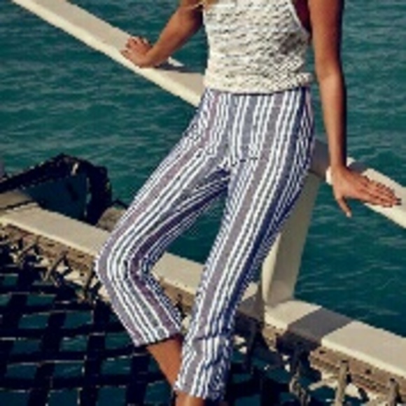 Free people high rise striped mod pants