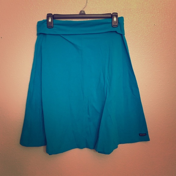 Fold over A-Line skirt by Athleta in Teal