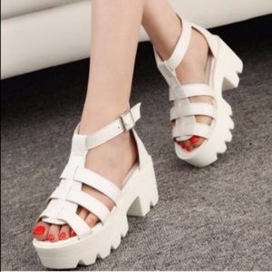 White Gladiator Shoes