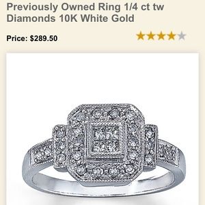 10k white gold ring