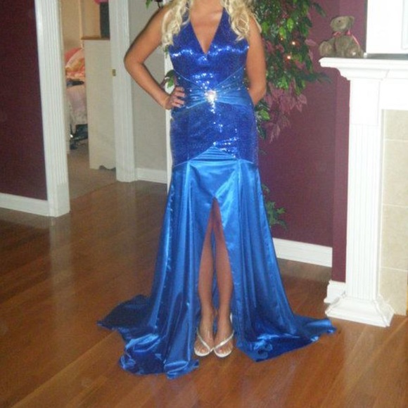 Crown Collection Blue Pageant/prom gown - Picture 1 of 1