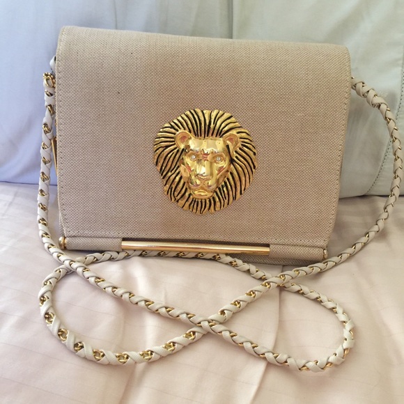 Beige Lion Purse