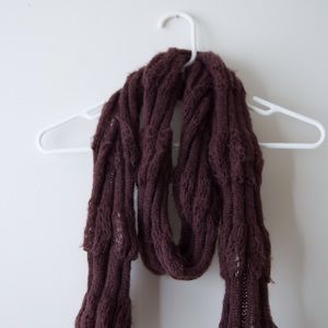 Brown knit scarf