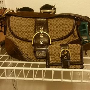 ❌*sold on merc* Coach wallet & purse set