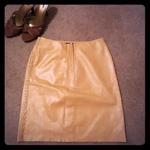 Genuine leather skirt