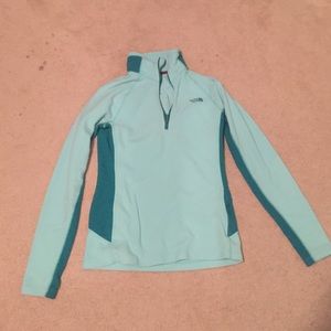 Tiffany blue and teal north face fleece