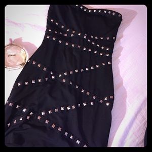 Black mini club dress