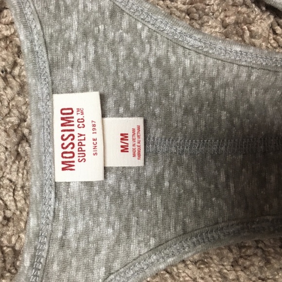 Grey Halter Tank Top with Floral Design - Picture 3 of 3